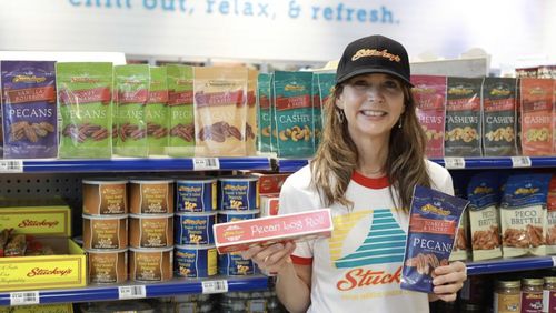 Stephanie Stuckey, chief executive officer of Stuckey's, announced that the Georgia-based convenience store chain is merging with Front Porch Pecans, whose founder, Robert "RG" Lamar, will become president of Stuckey's. Photo courtesy of Stuckey's