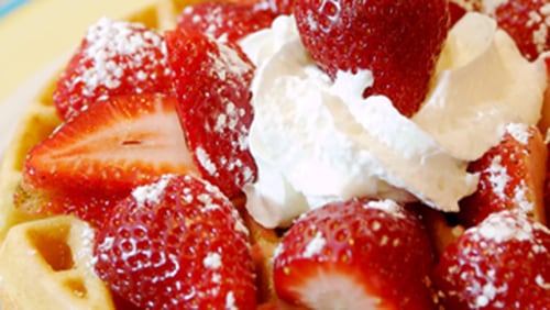 Take a look at the strawberry waffle on the menu at J. Christopher's.