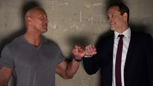 Dwayne Johnson and Vince Vaughn star in “Fighting with My Family.” Robert Viglasky/Metro-Goldwyn-Mayer Pictures Inc.