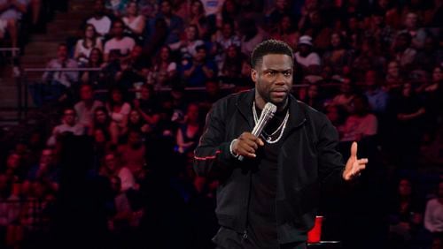 Kevin Hart, seen in a Netflix comedy special, is in a new Peacock drama series "Fight Night." He will also be at Sandy Springs Performing Arts Center for a small concert to work on new material March 29.  NETFLIX