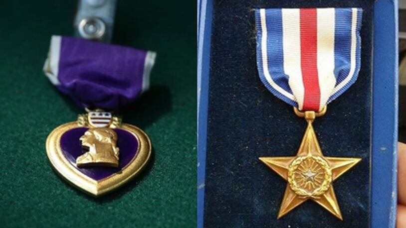 The Purple Heart medal and Silver Star are among the highest military honors service members can be awarded in the United States.