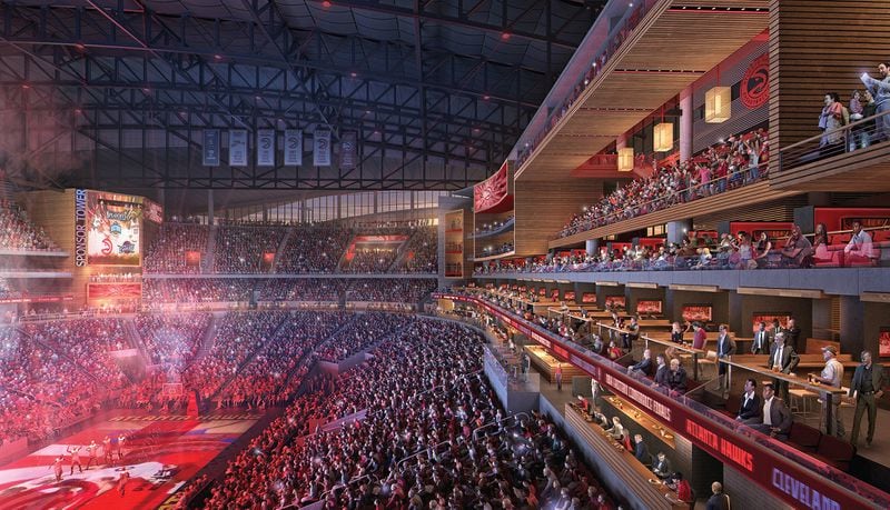 November 1, 2016 Rendering of the planned interior renovations of Philips Arena provided by the Atlanta Hawks. The Atlanta Hawks Basketball Club and the City of Atlanta plan a $192.5 million renovation of Philips Arena.