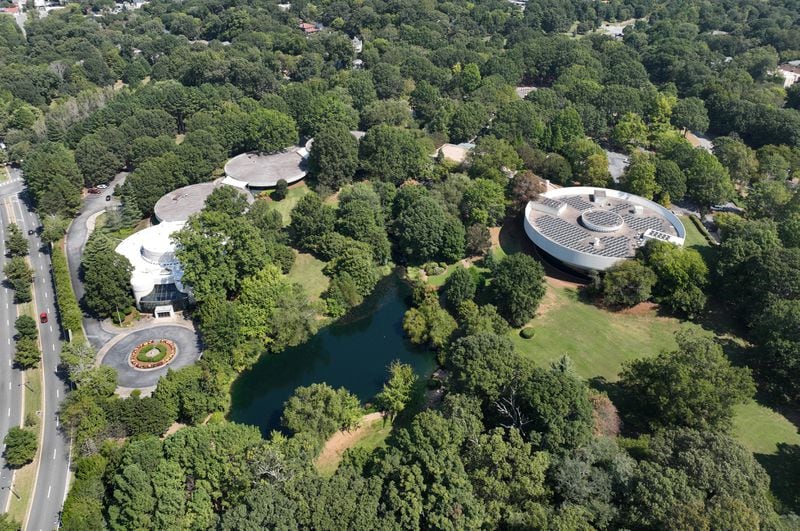 Aerial photograph shows The Carter Center in Atlanta on Thursday, September 22, 2022. (Hyosub Shin / Hyosub.Shin@ajc.com)