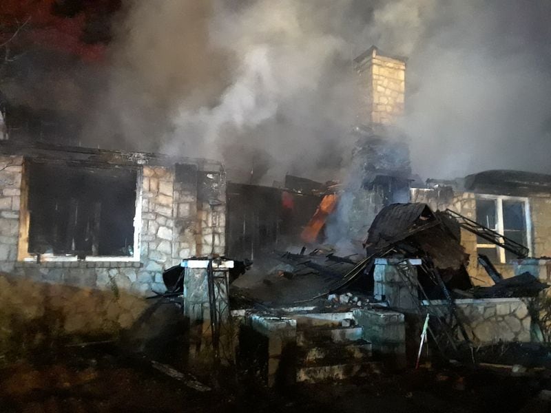  A vacant home in the 2400 block of U.S. 78/East Main Street in Snellville is a total loss after an overnight fire, according to officials. (Photo: Gwinnett County Fire Department) 