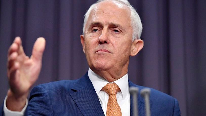 Australian Prime Minister Malcolm Turnbull comments on the deal with the United States accepting refugees from Australia at Parliament House in Canberra, Monday, Jan. 30, 2017. Turnbull says President Donald Trump has agreed to resettle an unspecified number of refugees languishing at Australia's expense in Pacific island camps. (Mick Tsikas/AAP Image via AP) NO ARCHIVING, AUSTRALIA OUT, NEW ZEALAND OUT, PAPUA NEW GUINEA OUT, SOUTH PACIFIC OUT