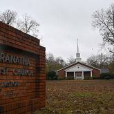 Exterior of Maranatha Baptist Church (foreground) and downtown Plains (background), Tuesday, November 21, 2023, in Plains. The Carter Center said late Sunday that ceremonies celebrating former first lady Rosalynn Carter will take place the week after Thanksgiving in Atlanta and Sumter County, Georgia. Rosalynn Carter, the wife of former President Jimmy Carter, died Sunday in the couple’s hometown of Plains. She was 96 years old. (Hyosub Shin / Hyosub.Shin@ajc.com)