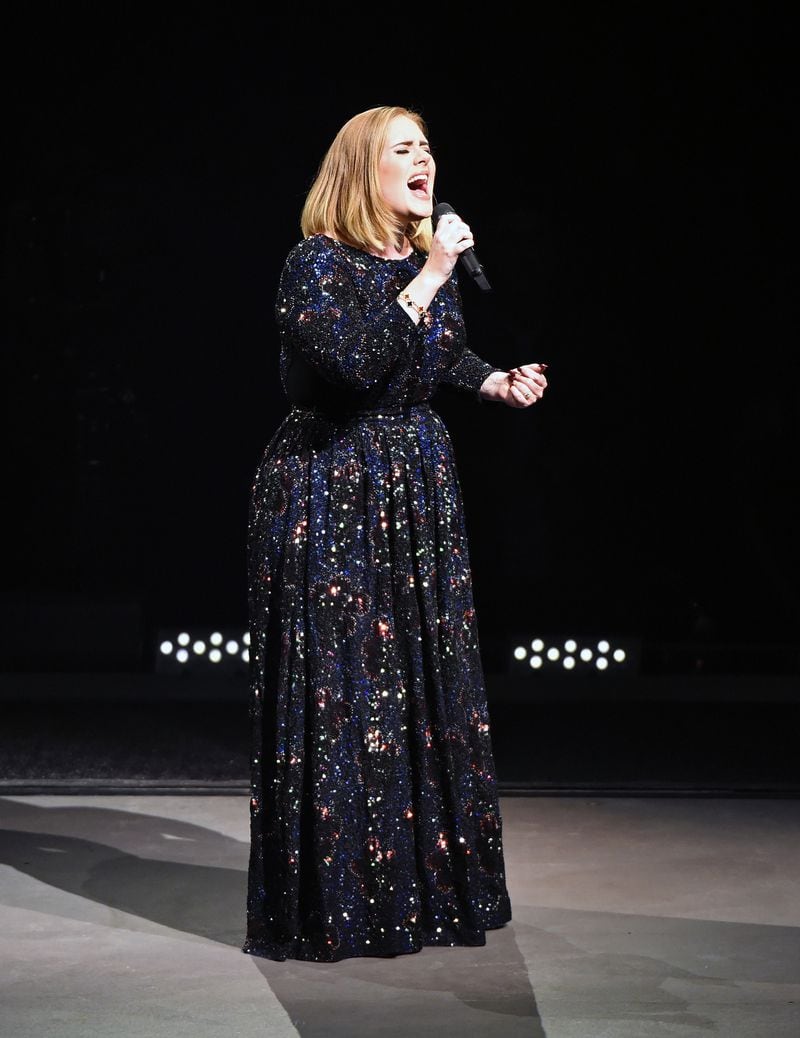 Adele (in Phoenix in August) belts one out. (Photo by Ethan Miller/Getty Images for BT PR)