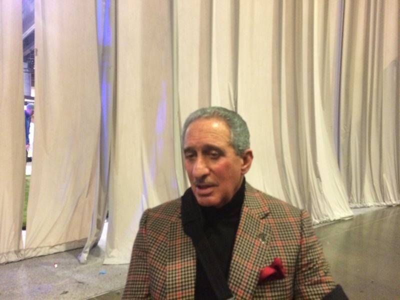 Falcons owner Arthur Blank at the Phoenix Convention Center discussing the team. (By D. Orlando Ledbetter/DLedbetter@ajc.com)
