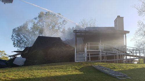 The fire broke out at a house on Courthouse Park Drive in the Temple community.