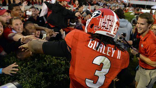 Georgia running back Todd Gurley proved popular with state voters.