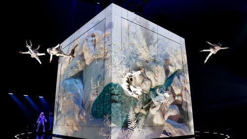 "Echo," Cirque du Soleil's new production, features a cube that takes up the space of a two-story apartment building. Photo: Jean-François Savaria