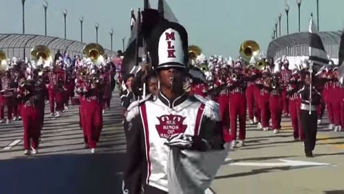 The “Kings of Halftime,” the marching band at Martin Luther King Jr. High School in Lithonia, will serve as the only Georgia representative in the 2017 Rose Parade. (Credit: YouTube)