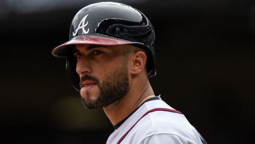 Braves outfielder Nick Markakis played in all 162 games of the 2018 season.