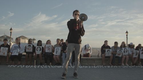 March for our Lives activist David Hogg turning out the 2018 mid-term youth vote in Orange Country, CA.