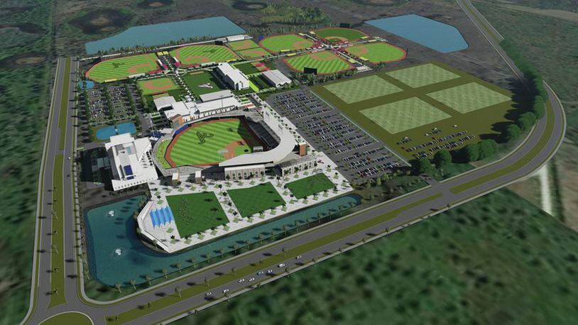 A preliminary rendering of a new Braves spring-training complex in Sarasota County, Fla. (Sarasota County government)