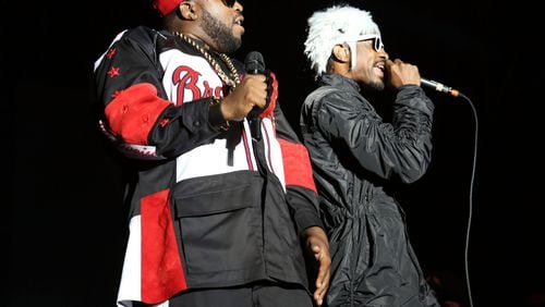 Big Boi and Andre 3000 celebrated their 20th anniversary with the first of three hometown shows Friday night. Photo: Robb D. Cohen/www.robbsphotos.com.