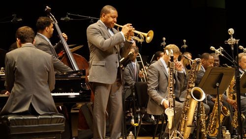 Wynton Marsalis and the Jazz at Lincoln Center Orchestra perform before a sold-out audience at Symphony Hall.