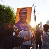 Atlanta marchers take to the streets Tuesday, April 20, 2021, after the guilty verdict of Derek Chauvin, the ex-police officer who killed George Floyd. Floyd’s murder touched off a wave of global protests last year. (Hyosub Shin / Hyosub.Shin@ajc.com)