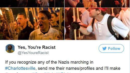 Participants in the deadly "Unite The Right" rally in Charlottesville are being identified through social media.
