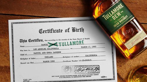 Tullamore D.E.W. challenges all Jamesons to change their name to “Tullamore” for St. Patrick's Day and offers a donation to a hospitality worker's charity for each temporary change. Courtesy of Tullamore D.E.W.