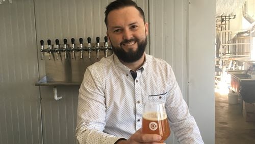 Former Twain’s head brewer Chase Medlin opened Contrast Artisan Ales in late 2018 in a small building in the heart of downtown Chamblee. CONTRIBUTED BY BOB TOWNSEND