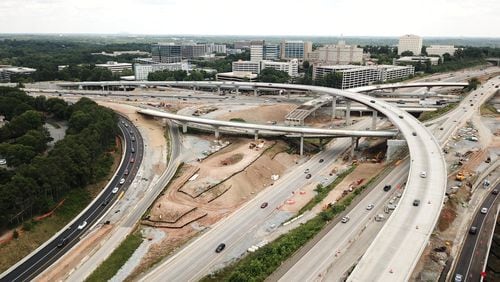 Georgia DOT construction partners will open the second phase of the Ga. 400 southbound to I-285 westbound ramp in Sandy Springs on July 31. (Courtesy Georgia DOT)