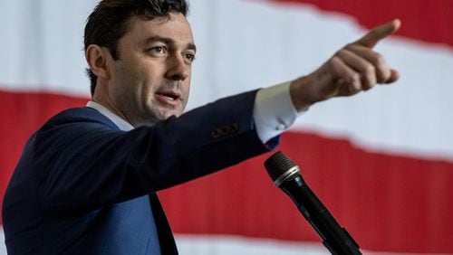 U.S. Sen. Jon Ossoff is pushing back hard on Gov. Brian Kemp’s assertion earlier this week that the state should get sole credit for the flood of new electric vehicle, battery and solar manufacturing companies to Georgia. (Steve Schaefer/The Atlanta Journal-Constitution)