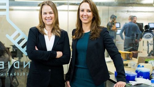 Prellis Biologics co-founders Dr. Noelle Mullin (left) and Dr. Melanie Matheu (right). The company is working on 3D printing human organs, in order to ease the long wait times patients face on the transplant wait list. (Business Wire)