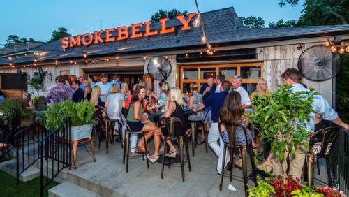 Hit patio for food and fun during Smokebelly's anniversary party. Photo courtesy Melissa Libby & Associates.