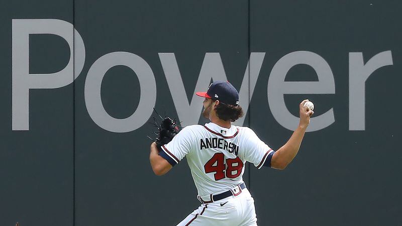 Braves pitcher Ian Anderson hasn't wielded a bat since his days in minors where he went hitless in 18 recorded appearances at the plate. (Curtis Compton/ccompton@ajc.com)