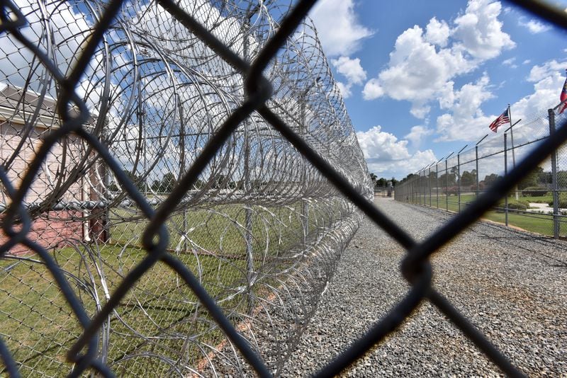 An exterior view in 2016 of Pulaski State Prison: the overall crime rate is down, the overall number of prisoners sent to stand prison is down, and the number of black inmates sent to prison is steadily declining as well. (Hyosub Shin / hshin@ajc.com)