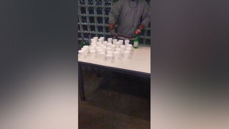 Photo of a New Year’s Eve party taken by an inmate inside the minimum-security federal prison camp adjacent to the U.S. Penitentiary in southeast Atlanta. (Handout/provided)