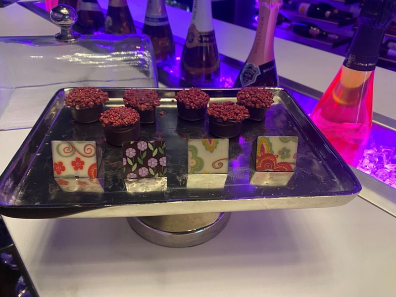 Caviar and small bites such as a charcuterie board, truffles and chips and dip are also offered at Pop Alleigh. Credit Adrianne Murchison
