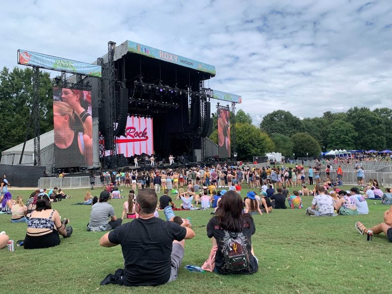 Mom Rock helped get things going for the start of the two-day Music Midtown at Piedmont Park on Saturday, Sept. 18, 2021. (Photo: Caroline Silva/AJC)