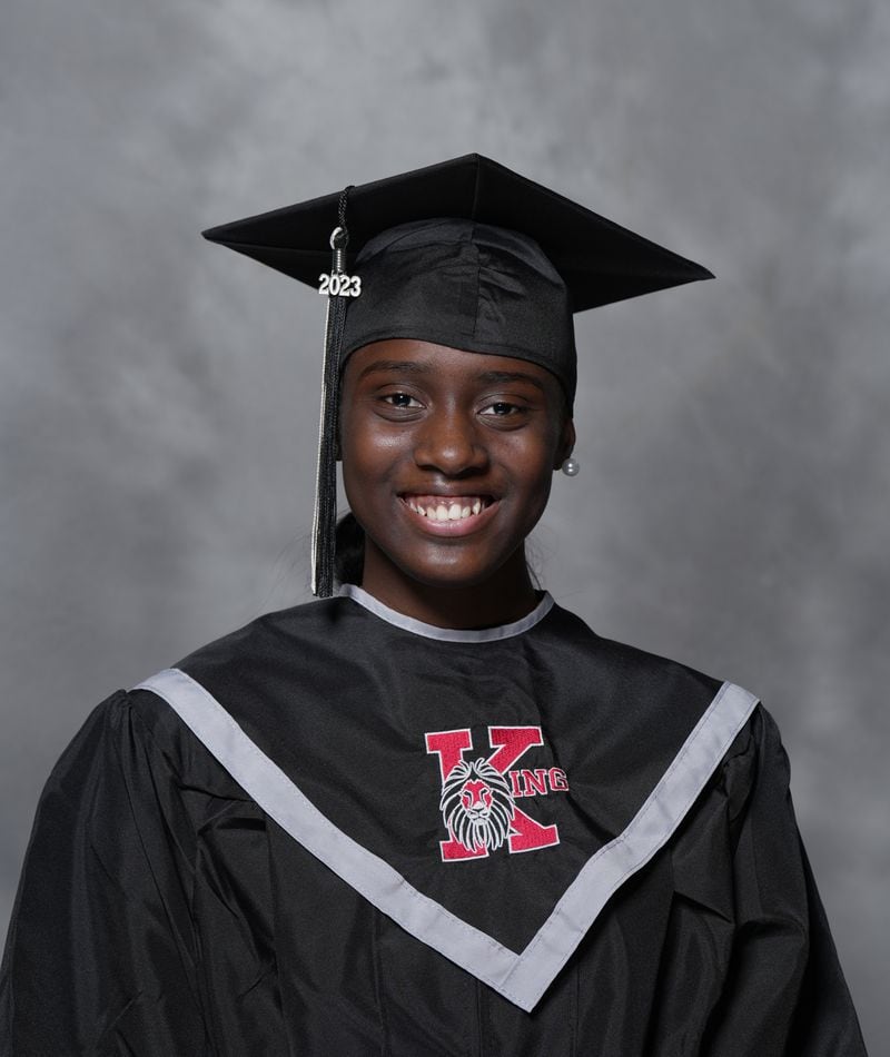 Nosa Christopher, valedictorian at Martin Luther King Jr. High School in DeKalb County. (Courtesy of Donna Permell)