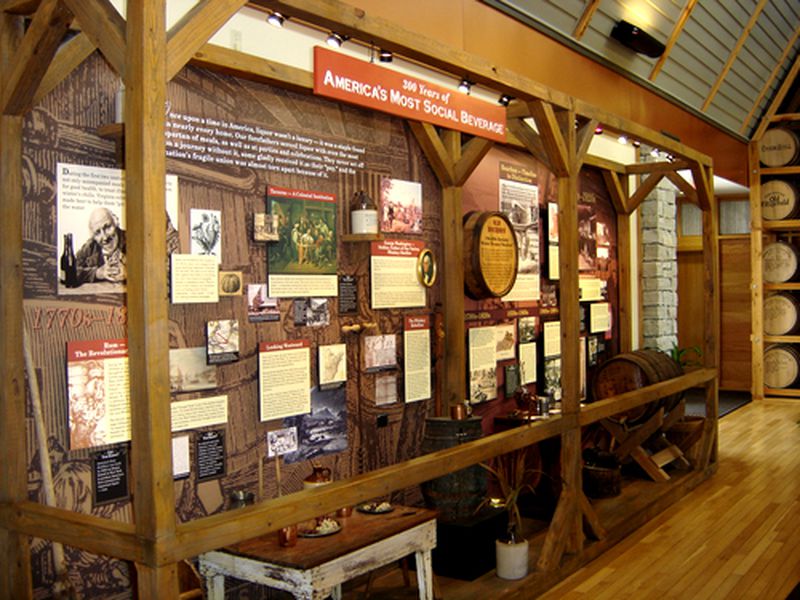 An exhibition at Heaven Hill Distilleries Bourbon Heritage Center, one of the sites along the Kentucky Bourbon Trail.