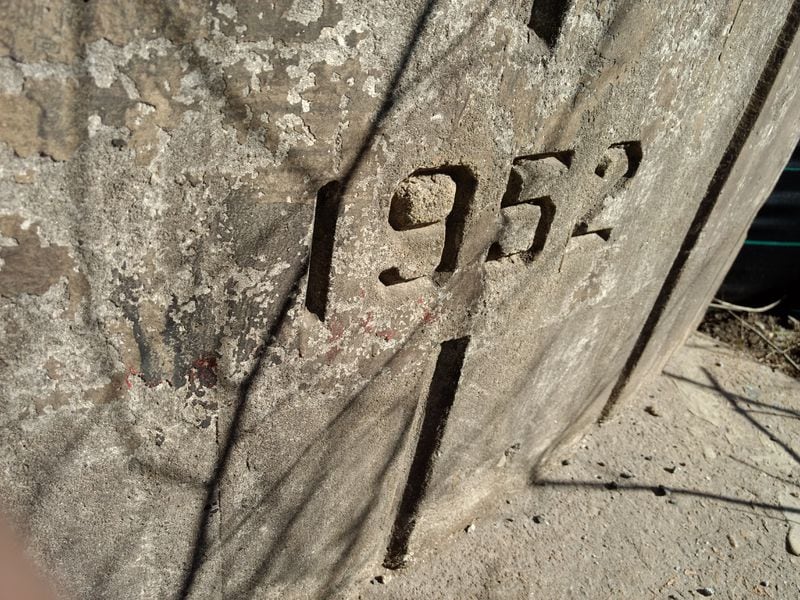 Marker on the end of the bridge sets the date as 1952
