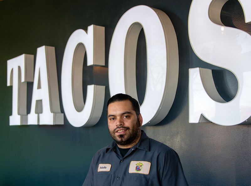 Chef Adolfo Gonzalez at the Old Fourth Ward location of his restaurant Taco Cantina. CONTRIBUTED BY HENRI HOLLIS