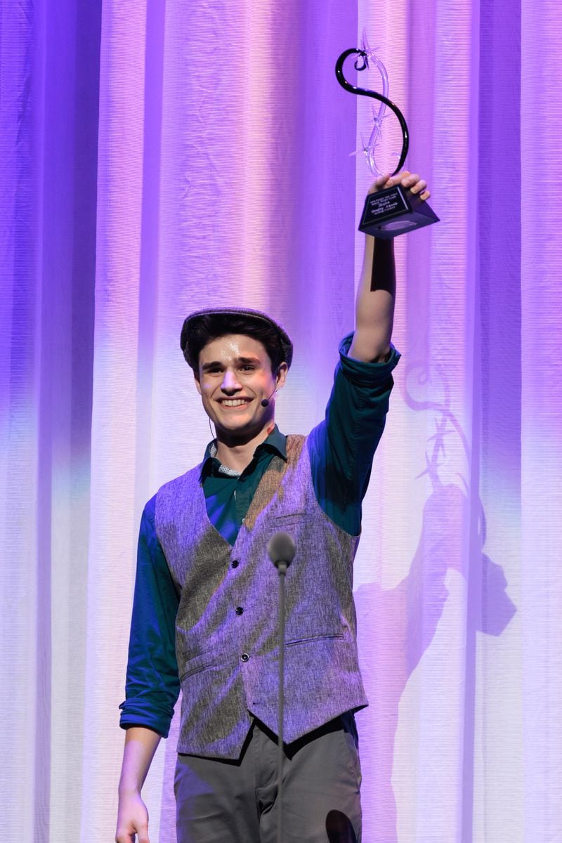 Trever Arnold, a graduating senior from Ringgold High School, wins the 2023 Georgia High School Musical Theatre Award for lead actor, presented by ArtsBridge Foundation in April 2023.