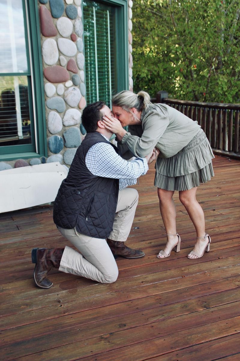 Love was in the air at the What If Cabin when guests Sadie and Jordan Acton paid a visit. Jordan proposed at the romantic hotspot, and she said yes!