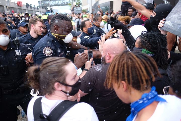 PHOTOS: Rally against police violence draws hundreds to downtown Atlanta