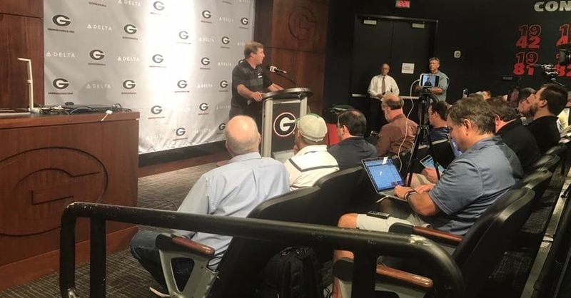 Kirby Smart on Media Day.