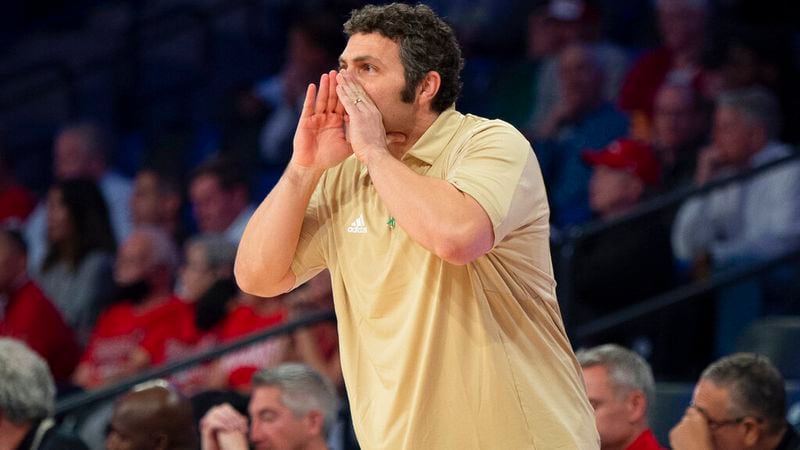 File photo of Georgia Tech head coach Josh Pastner from a game during the 2021-22 college basketball season. (file photo)