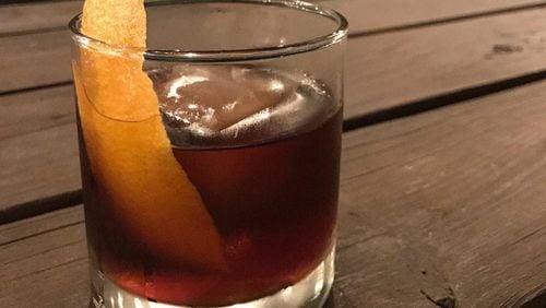 Made with bourbon, brandy, chinato and amaro montenegro, Dead End Street at Ration and Dram is a cross between an Old Fashioned and a Manhattan. CONTRIBUTED BY BETH MCKIBBEN