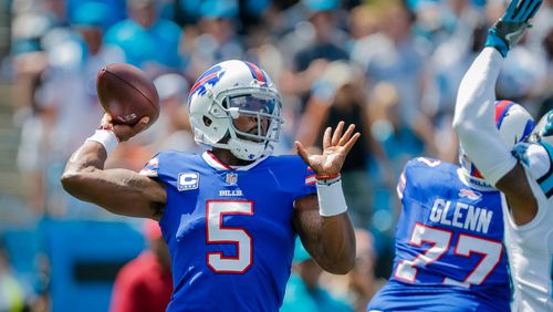 Game 4 -- Bills at Falcons, Oct. 1: Tyrod Taylor and the Bills will make their first appearance at Mercedes-Benz Stadium. The game will be the first of four straight against the AFC East for the Falcons. (AP Photo/Bob Leverone)