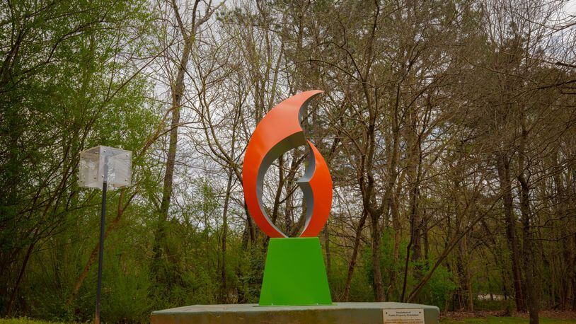 Oraiste Agus Liathe  By Aisling Millar is located at Riverside Park. Photo courtesy of Roswell Arts Fund