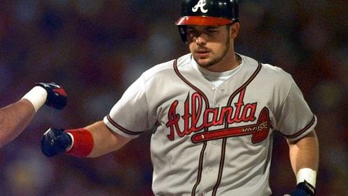 Outfielder Ryan Klesko spent eight years with the Braves.