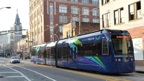 The Atlanta Streetcar is heading into its second year of service. City leaders say they’ve learned from first-year mistakes and believe in the trolley’s success. (AJC FILE PHOTO)