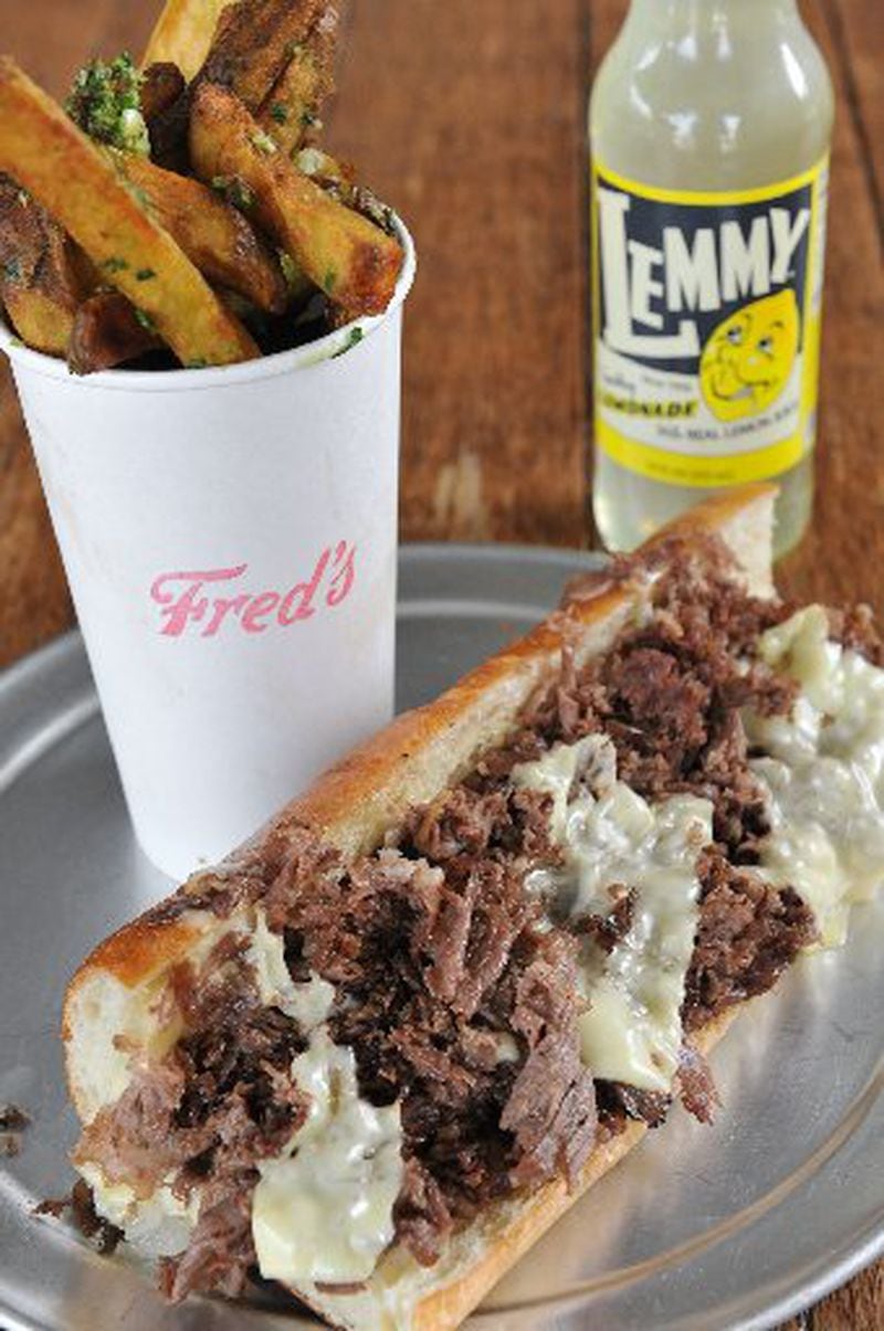 TGM Bakery, opening Jan. 4, will provide the bread for The General Muir, Fred's Meat & Bread, Yalla and sister restaurant West Egg Cafe. Pictured: Cheesesteak and garlic fries at Fred's Meat & Bread. (Beckysteinphotography.com)