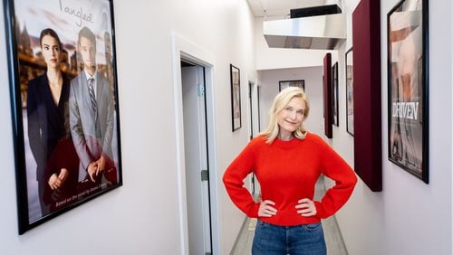 Tosca Musk, CEO of Passionflix, poses for a portrait at the company’s headquarters in Palmetto on Thursday, February 8, 2024. (Arvin Temkar / arvin.temkar@ajc.com)